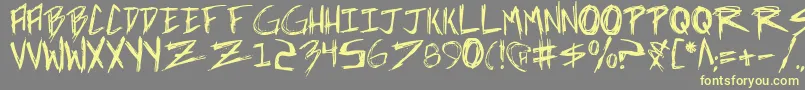 incubus-Schriftart – Gelbe Schriften auf grauem Hintergrund