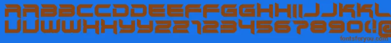 incurable prospect Font – Brown Fonts on Blue Background