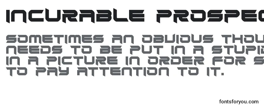 Incurable prospect Font