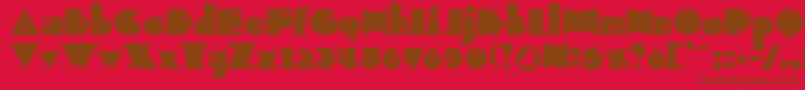fuente INDEPEN  – Fuentes Marrones Sobre Fondo Rojo