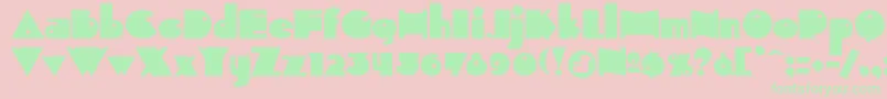 INDEPEN  Font – Green Fonts on Pink Background