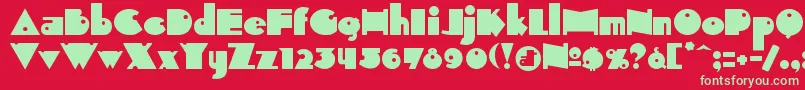 INDEPEN  Font – Green Fonts on Red Background