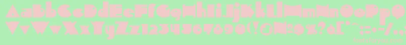 INDEPEN  Font – Pink Fonts on Green Background