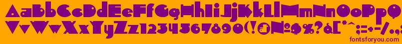 INDEPEN  Font – Purple Fonts on Orange Background