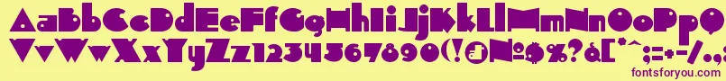 INDEPEN  Font – Purple Fonts on Yellow Background