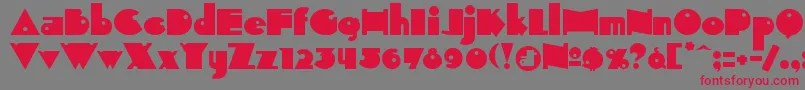 フォントINDEPEN  – 赤い文字の灰色の背景
