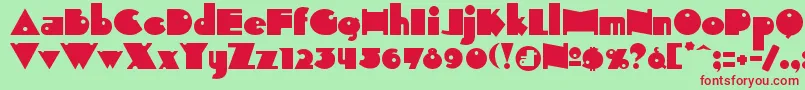 INDEPEN  Font – Red Fonts on Green Background