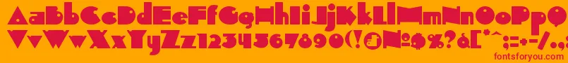 INDEPEN  Font – Red Fonts on Orange Background