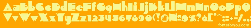 Шрифт INDEPEN  – жёлтые шрифты на оранжевом фоне
