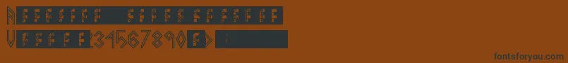 VikingMiddleRunes Font – Black Fonts on Brown Background