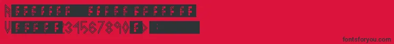 VikingMiddleRunes Font – Black Fonts on Red Background