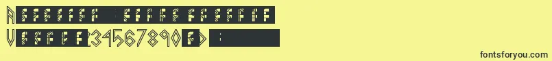 VikingMiddleRunes Font – Black Fonts on Yellow Background