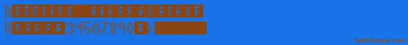 VikingMiddleRunes Font – Brown Fonts on Blue Background
