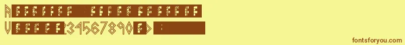 VikingMiddleRunes Font – Brown Fonts on Yellow Background