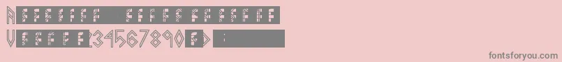 VikingMiddleRunes Font – Gray Fonts on Pink Background