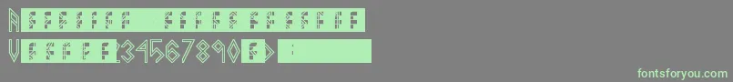 VikingMiddleRunes Font – Green Fonts on Gray Background