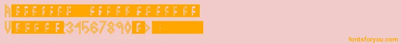 VikingMiddleRunes Font – Orange Fonts on Pink Background