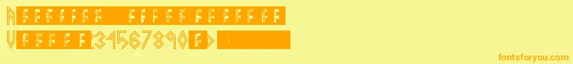 VikingMiddleRunes Font – Orange Fonts on Yellow Background