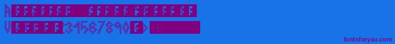 VikingMiddleRunes Font – Purple Fonts on Blue Background