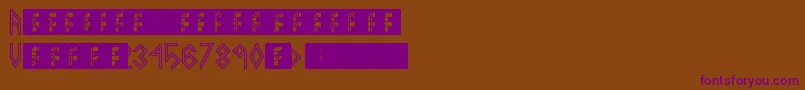 VikingMiddleRunes Font – Purple Fonts on Brown Background