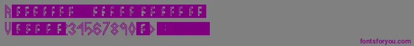 VikingMiddleRunes Font – Purple Fonts on Gray Background