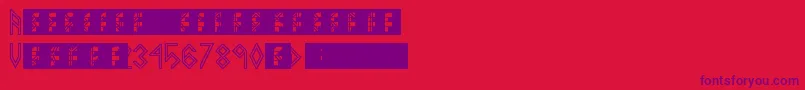 VikingMiddleRunes Font – Purple Fonts on Red Background