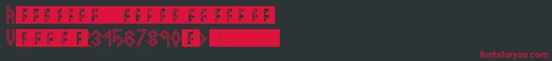 VikingMiddleRunes Font – Red Fonts on Black Background