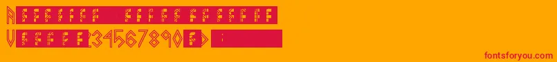 VikingMiddleRunes Font – Red Fonts on Orange Background