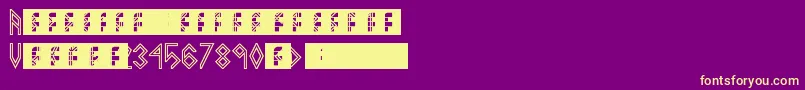 VikingMiddleRunes Font – Yellow Fonts on Purple Background