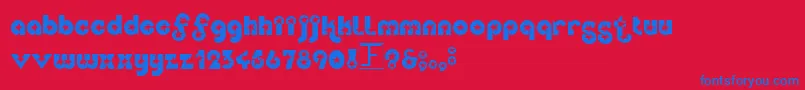 Independence Font – Blue Fonts on Red Background