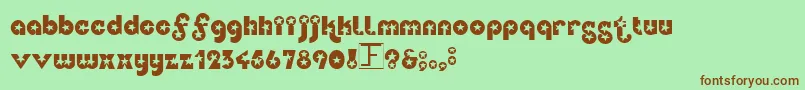 Independence Font – Brown Fonts on Green Background