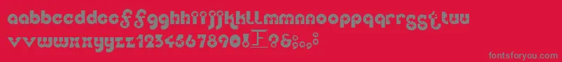 Independence Font – Gray Fonts on Red Background