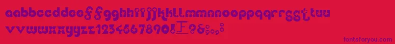 Independence Font – Purple Fonts on Red Background