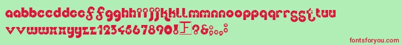 Independence Font – Red Fonts on Green Background