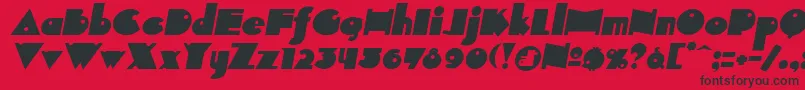 INDEPIT  Font – Black Fonts on Red Background