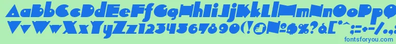 INDEPIT  Font – Blue Fonts on Green Background