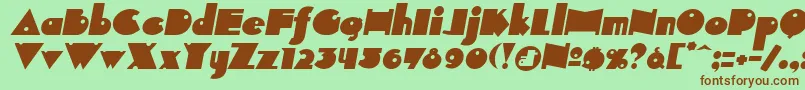 INDEPIT  Font – Brown Fonts on Green Background