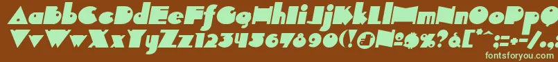 INDEPIT  Font – Green Fonts on Brown Background