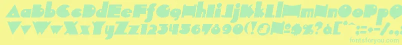 INDEPIT  Font – Green Fonts on Yellow Background