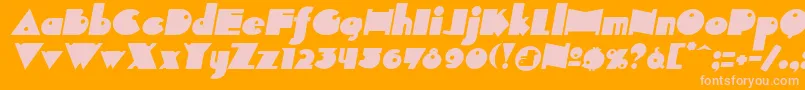 INDEPIT  Font – Pink Fonts on Orange Background