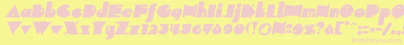 INDEPIT  Font – Pink Fonts on Yellow Background