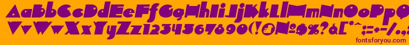 INDEPIT  Font – Purple Fonts on Orange Background