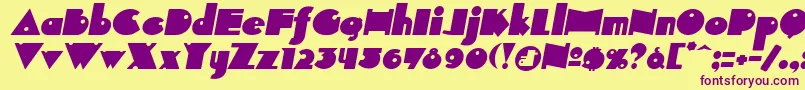 INDEPIT  Font – Purple Fonts on Yellow Background