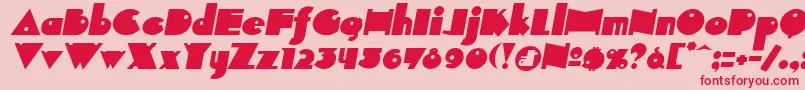 INDEPIT  Font – Red Fonts on Pink Background