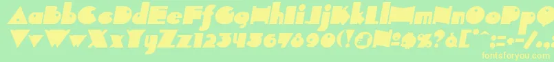 INDEPIT  Font – Yellow Fonts on Green Background