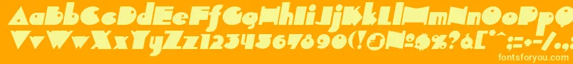 INDEPIT  Font – Yellow Fonts on Orange Background
