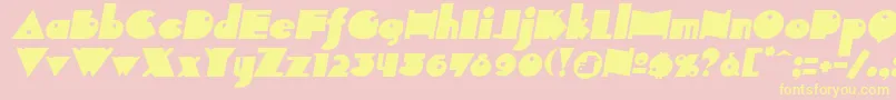 INDEPIT  Font – Yellow Fonts on Pink Background