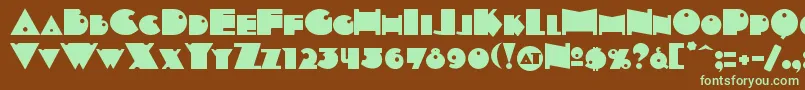 INDEPSC  Font – Green Fonts on Brown Background