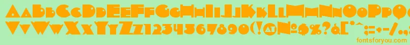 INDEPSC  Font – Orange Fonts on Green Background