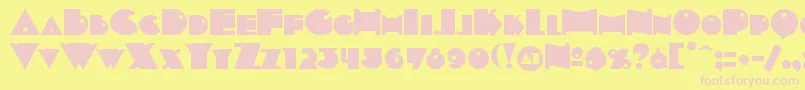 INDEPSC  Font – Pink Fonts on Yellow Background